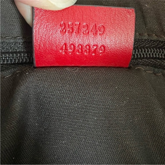 🍒 Authentic Gucci Red Sherry line canvas 257249 Tote and Jackie 05474 Bifold🍒 - Picture 6 of 14